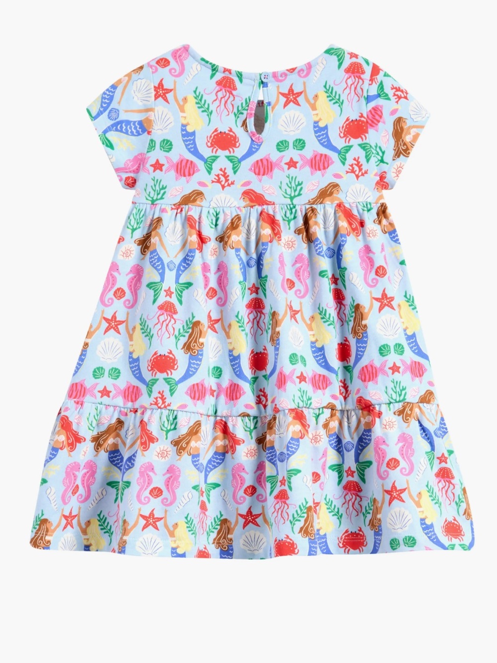 Mini Boden Girls Mermaid Print Twirly Jersey Dress 3-4Y - Picture 2 of 7